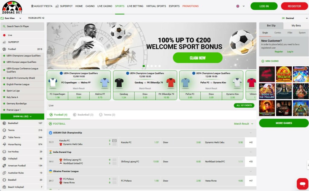 Zodiacbet Sports Betting KO